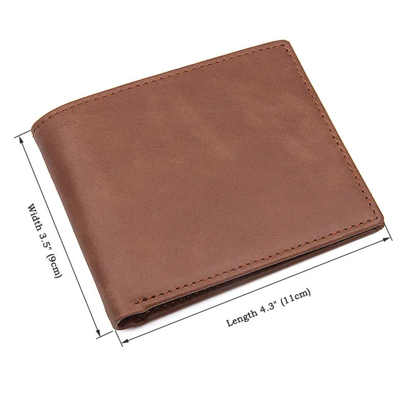 Rockcow Top Grain Leather Wallets Minimalist Leather Wallet Card Holder Clutch 8029SX