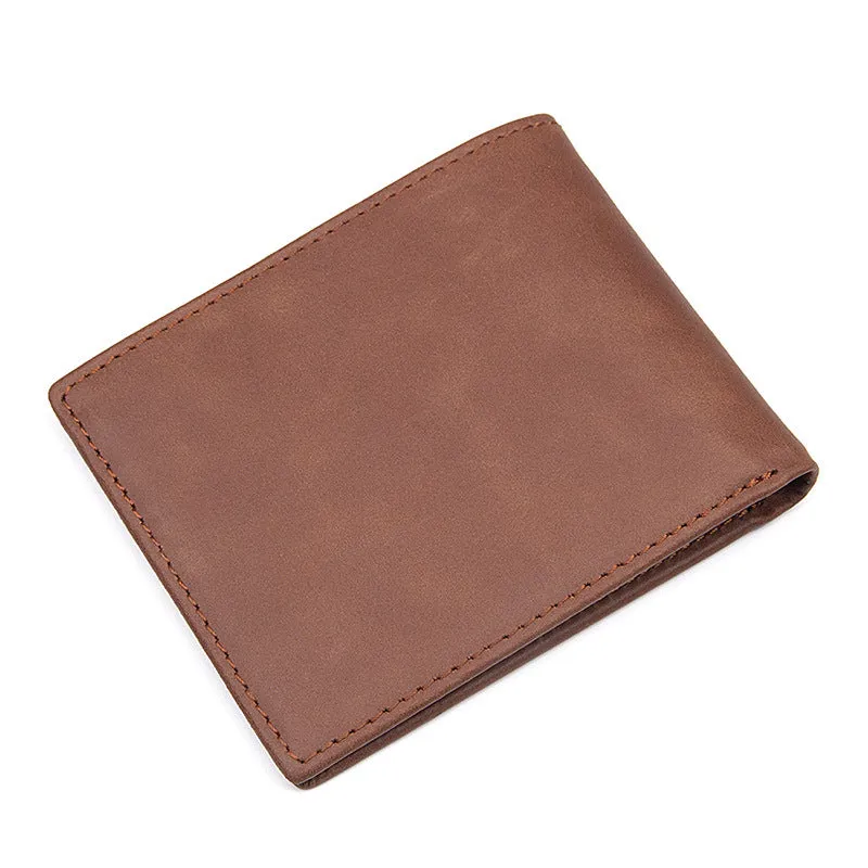 Rockcow Top Grain Leather Wallets Minimalist Leather Wallet Card Holder Clutch 8029SX