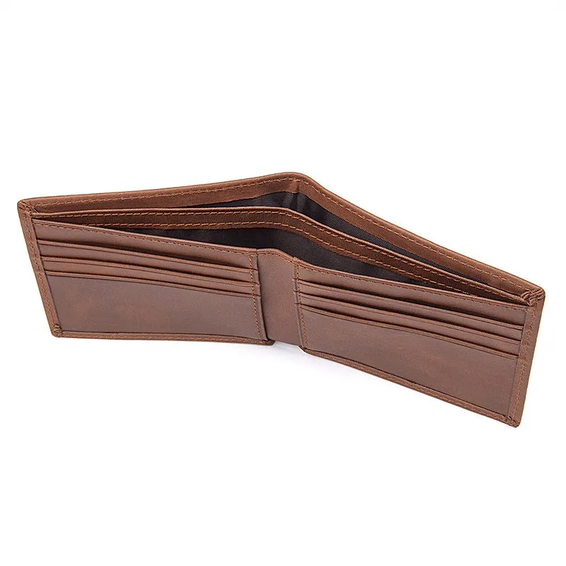 Rockcow Top Grain Leather Wallets Minimalist Leather Wallet Card Holder Clutch 8029SX
