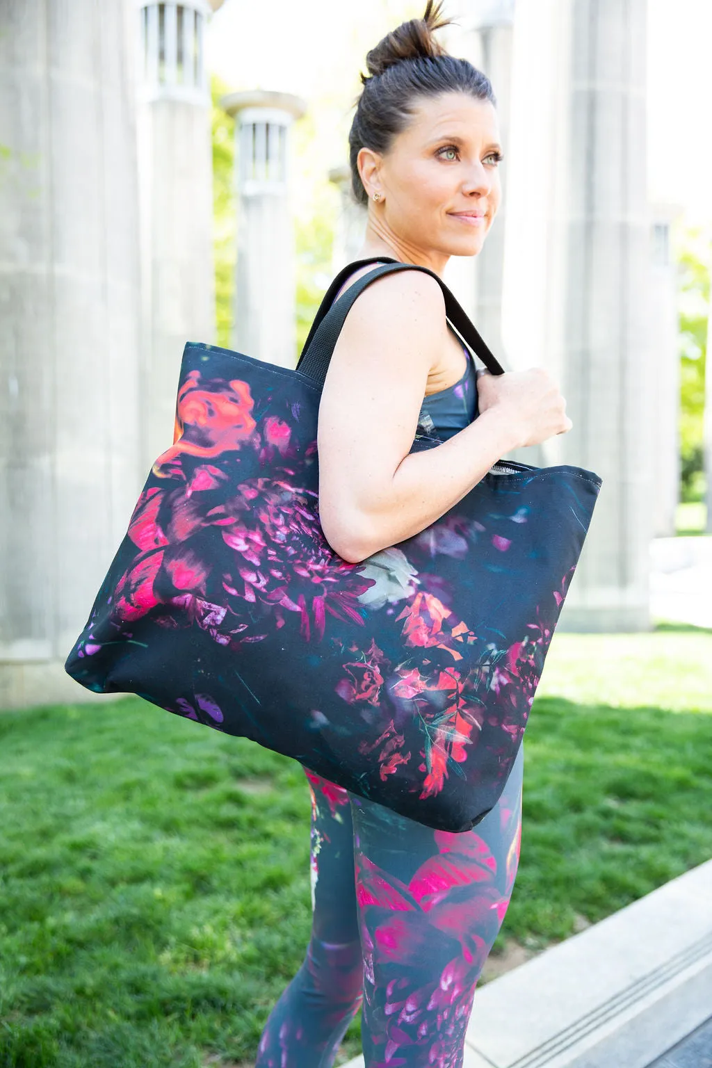 Romantic Night Florals Luxe Tote
