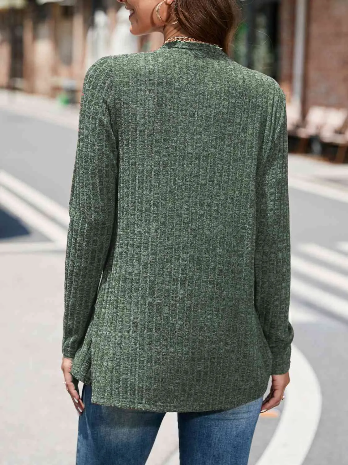 Round Neck Long Sleeve Top (5 Colors)