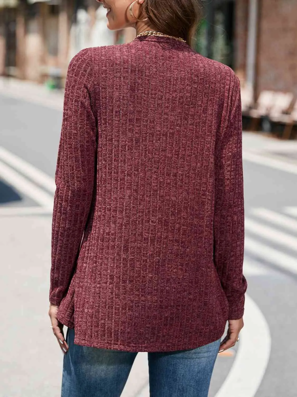 Round Neck Long Sleeve Top (5 Colors)
