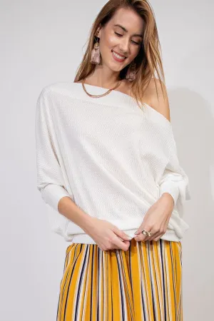 ROXY OFF SHOULDER THERMAL WHITE-
