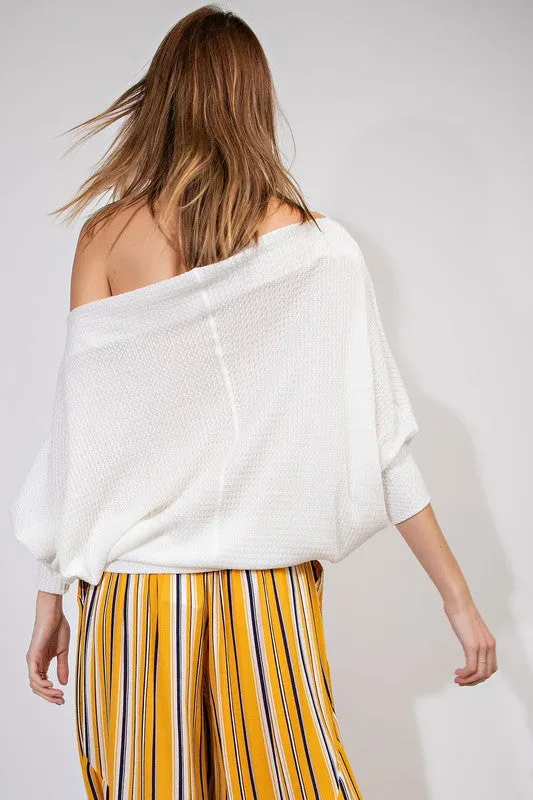 ROXY OFF SHOULDER THERMAL WHITE-