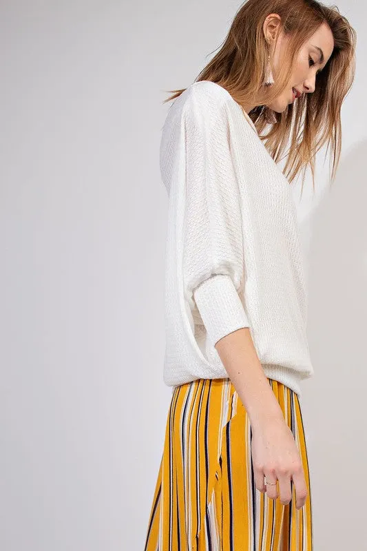 ROXY OFF SHOULDER THERMAL WHITE-