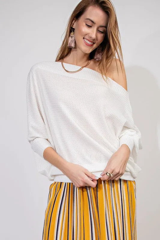 ROXY OFF SHOULDER THERMAL WHITE-