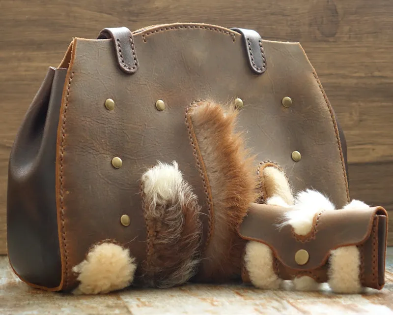 Rustic Leather Handbag - Tote Bag By the Mountain