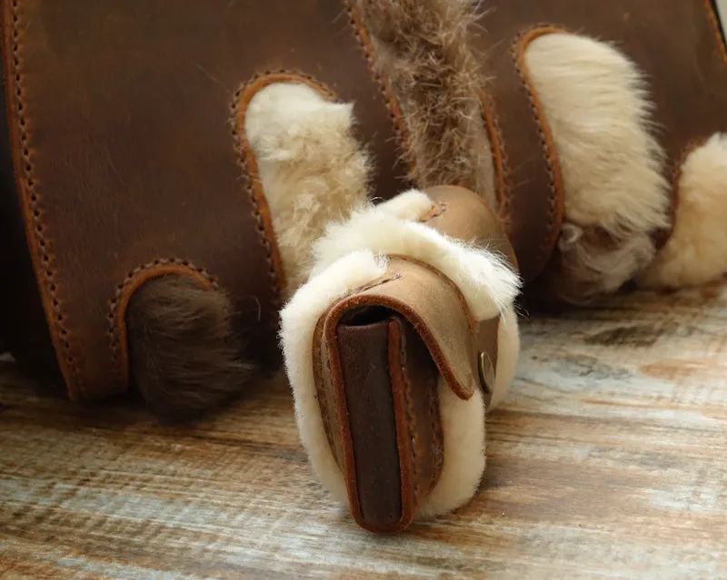 Rustic Leather Handbag - Tote Bag By the Mountain