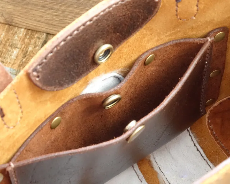 Rustic Leather Handbag - Tote Bag By the Mountain
