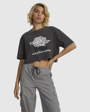 RVCA Company Half Tee WASHED BLACK