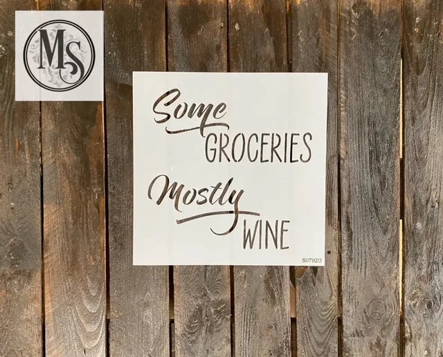 S0792 Tote Bag Sayings - Shopping  and Wine Theme Set #2