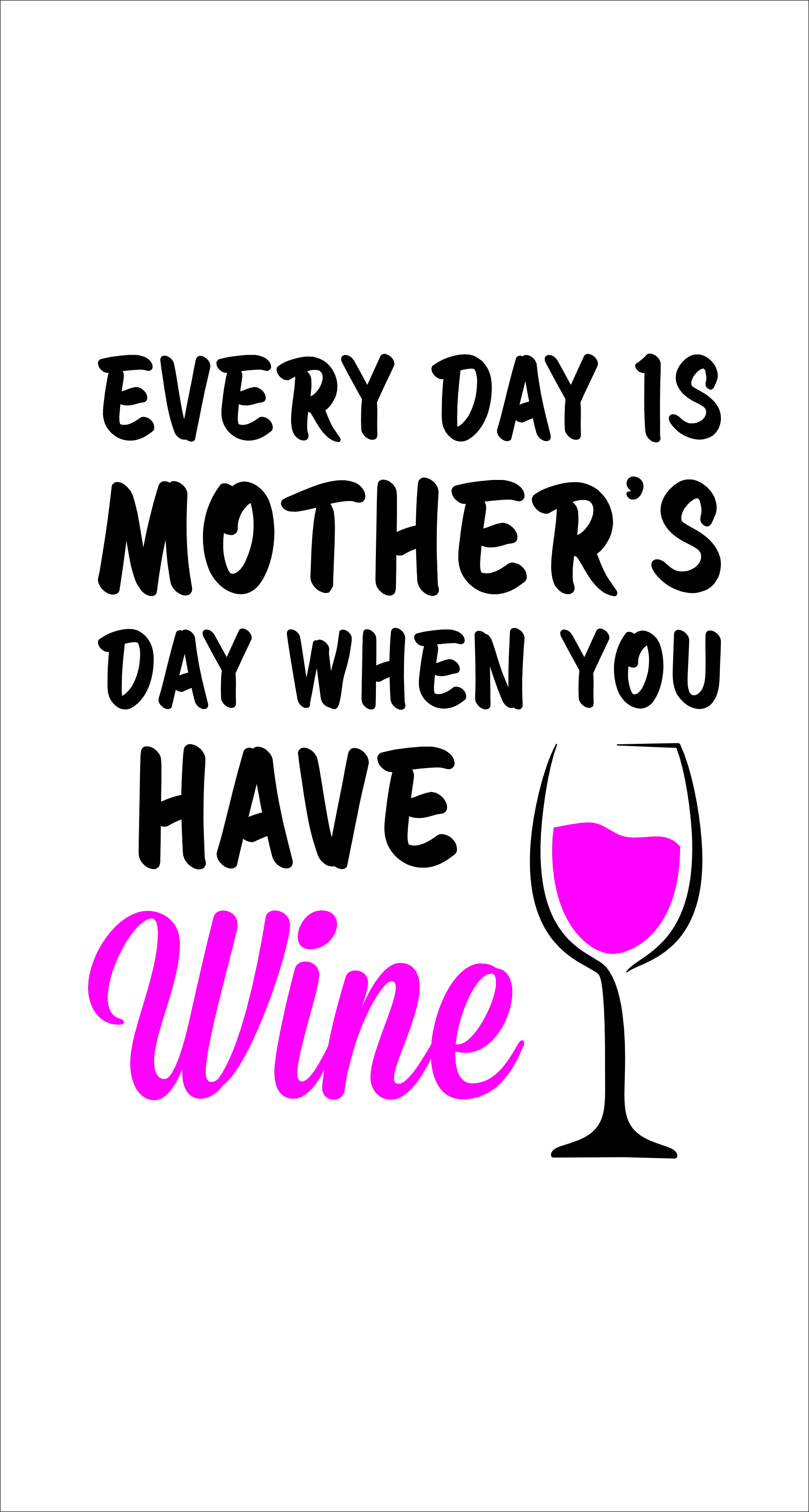 S0897 Mother's Day Wine Bag Sayings - 4pc Set