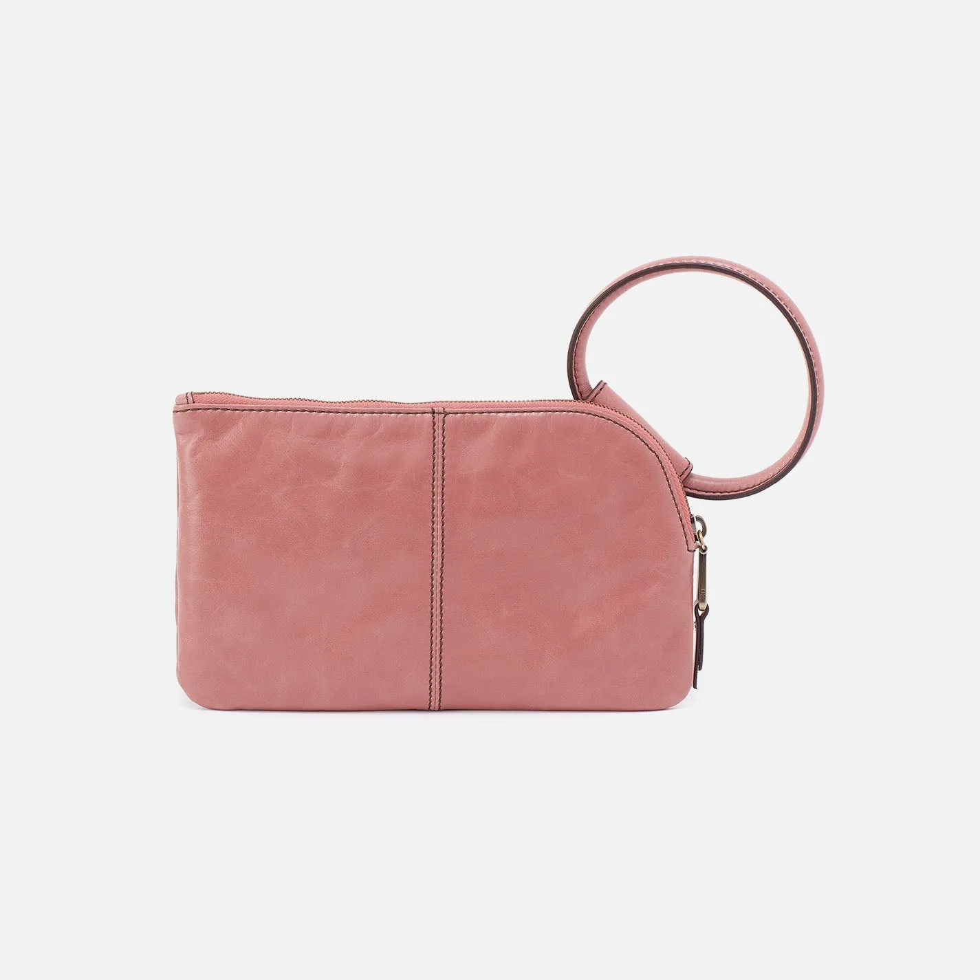 Sable Wristlet In Polished Leather - Rose