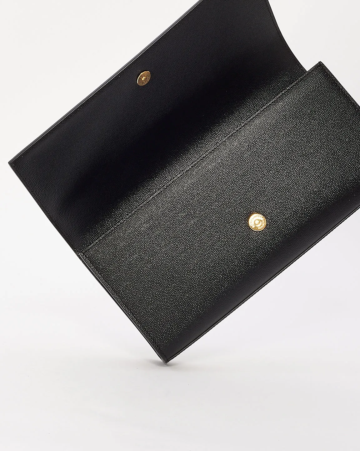 Saint Laurent Black Grain de Poudre Leather Kate Clutch