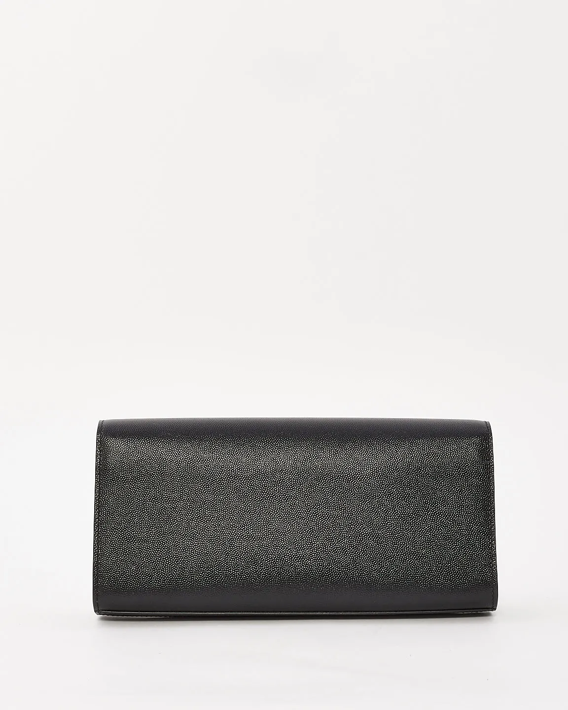 Saint Laurent Black Grain de Poudre Leather Kate Clutch