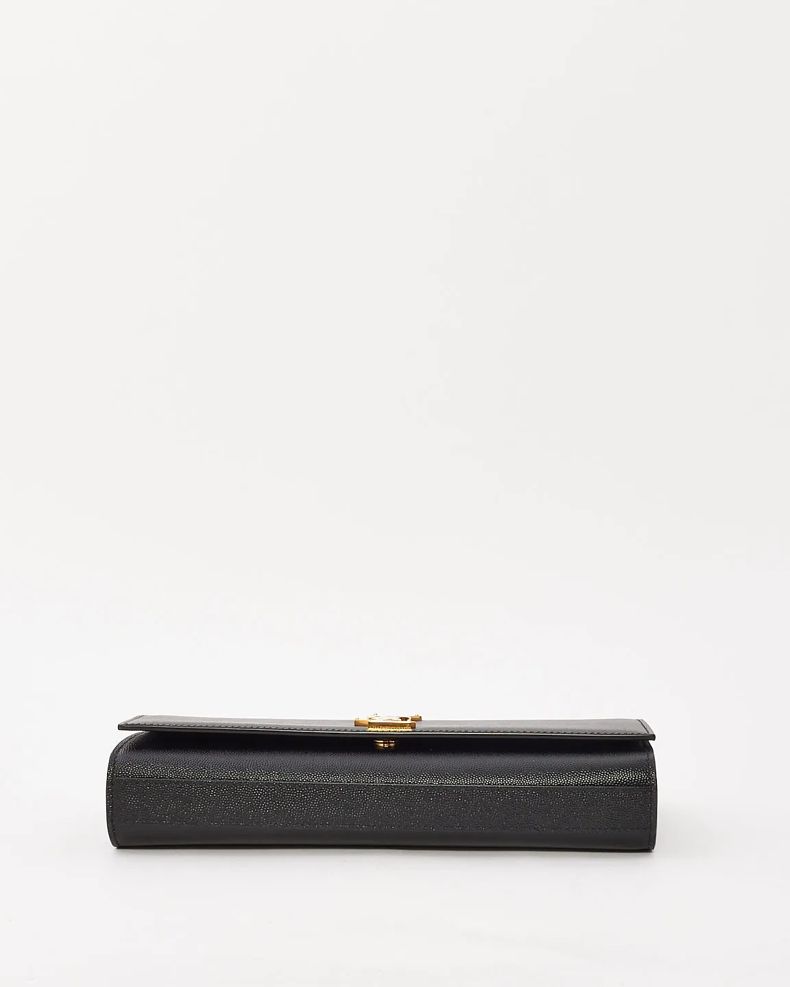 Saint Laurent Black Grain de Poudre Leather Kate Clutch