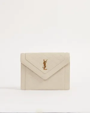Saint Laurent Off White Quilted Mini Gaby Quilted Flap Bag