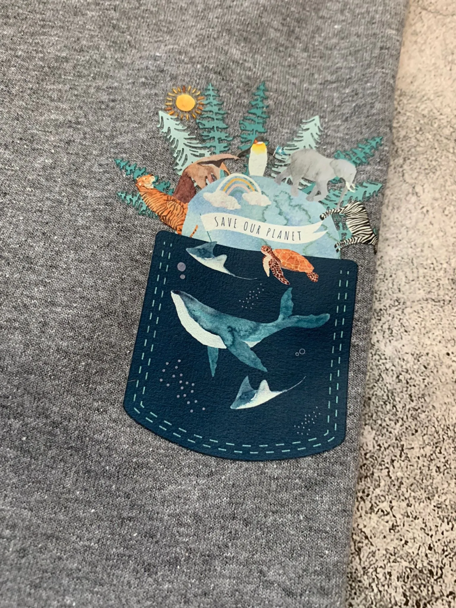 Save Our Planet Faux Pocket Tee