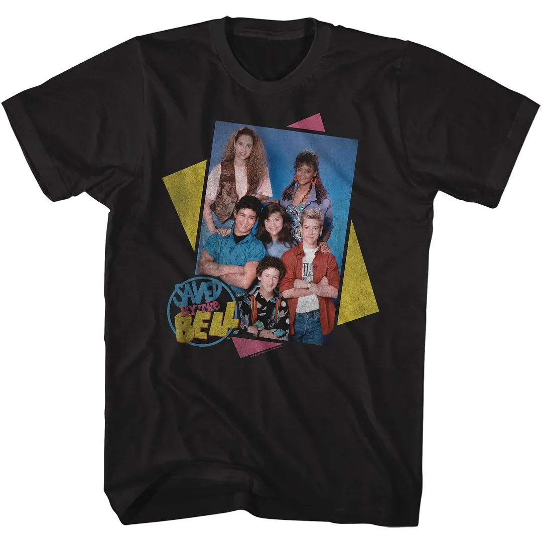 Saved by the Bell Group Boxes Black T-Shirts