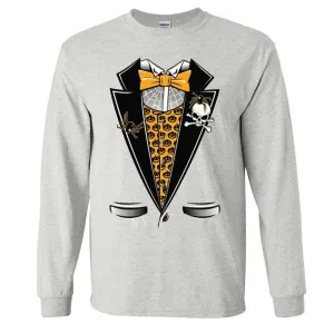 Scary Halloween Tuxedo Long Sleeve Shirt