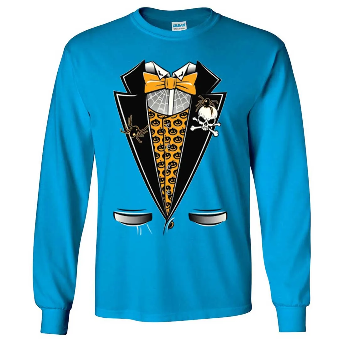 Scary Halloween Tuxedo Long Sleeve Shirt