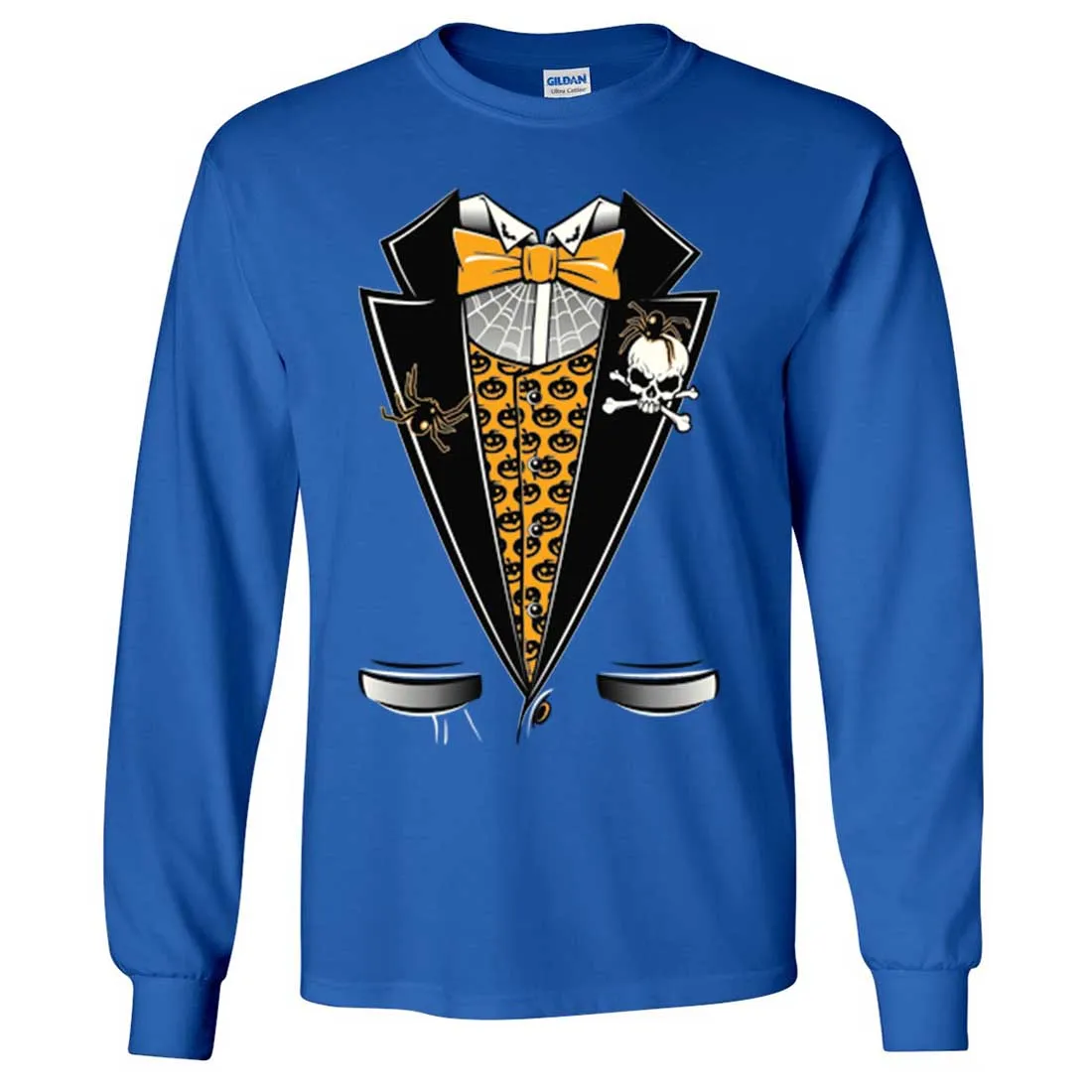 Scary Halloween Tuxedo Long Sleeve Shirt