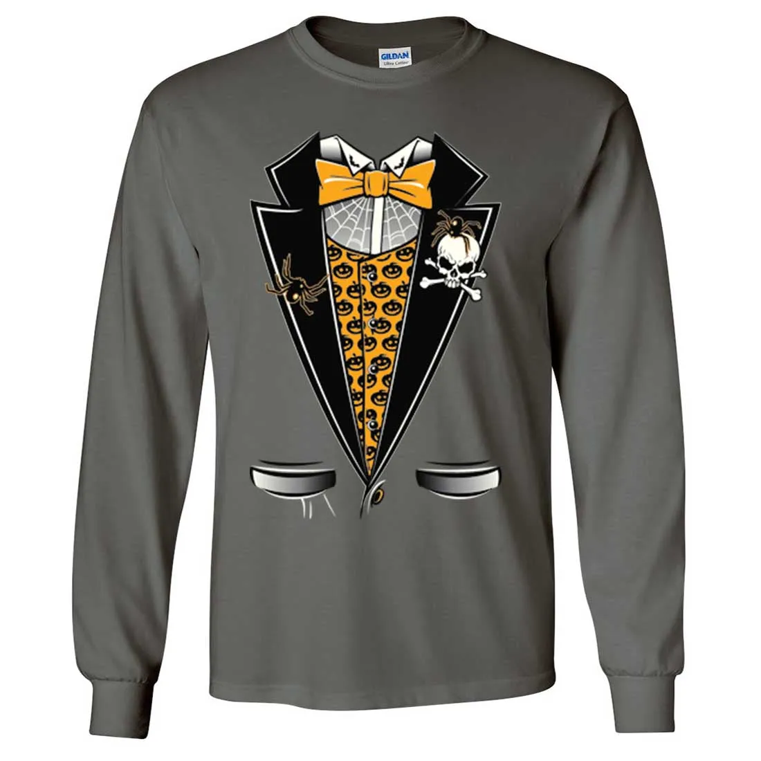 Scary Halloween Tuxedo Long Sleeve Shirt