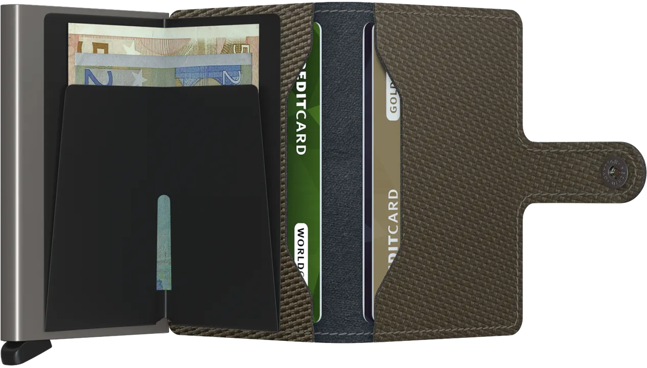 Secrid Miniwallet - Carbon-Khaki