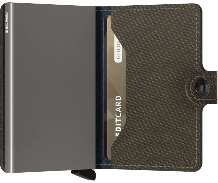 Secrid Miniwallet - Carbon-Khaki