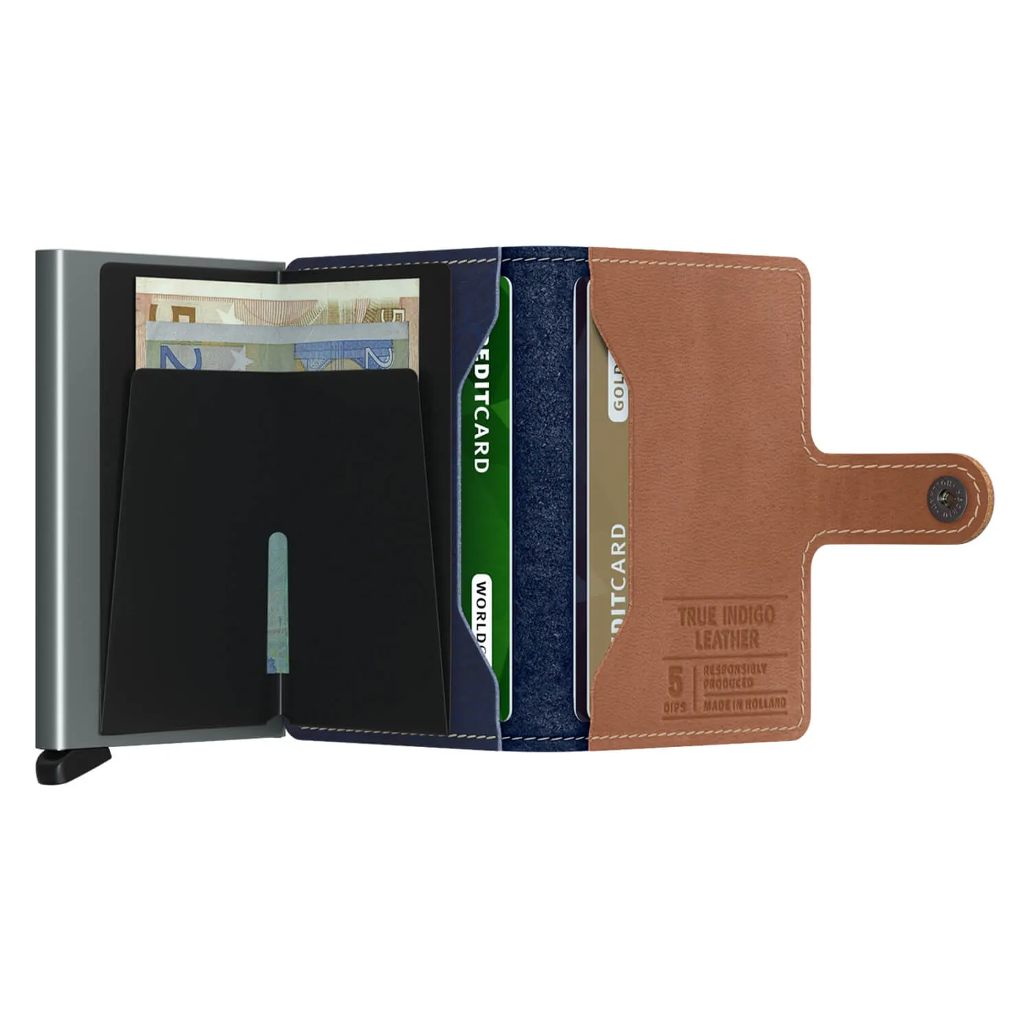 Secrid Miniwallet - Indigo 5 Titanium Blue