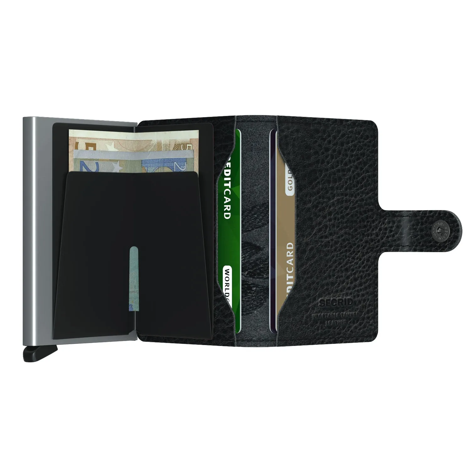 Secrid Miniwallet Stitch Magnolia - Black