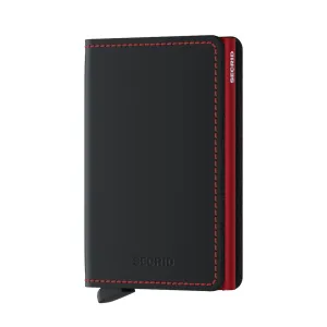 Secrid Slimwallet Matte - Black w/Red Stitch