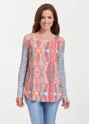 Sedona Sunset (2816) ~ Butterknit Cold Shoulder Tunic