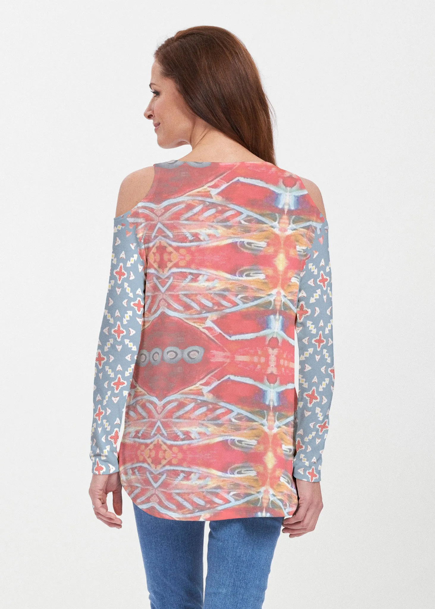 Sedona Sunset (2816) ~ Butterknit Cold Shoulder Tunic
