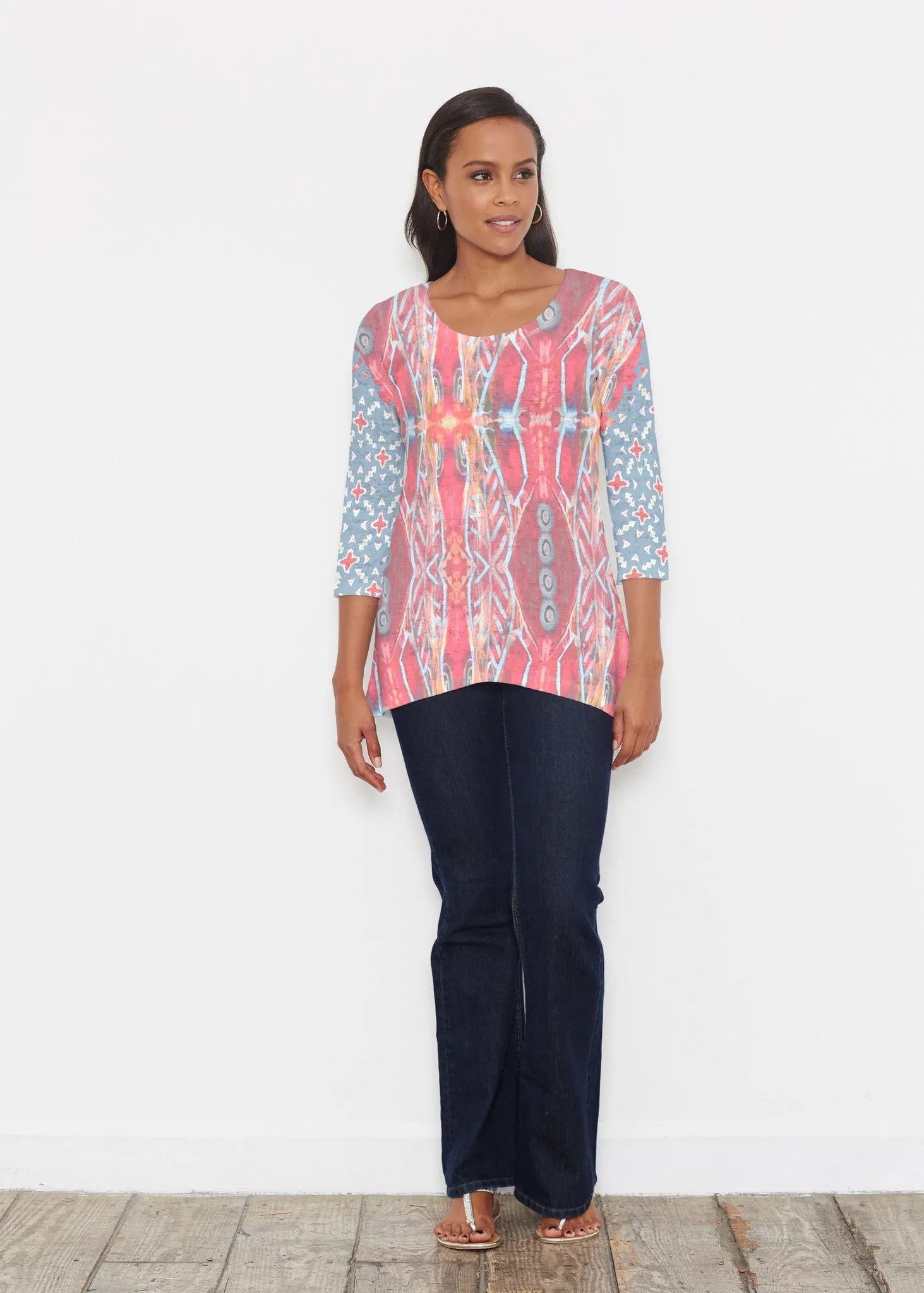 Sedona Sunset (2816) ~ Katherine Hi-Lo Thermal Tunic
