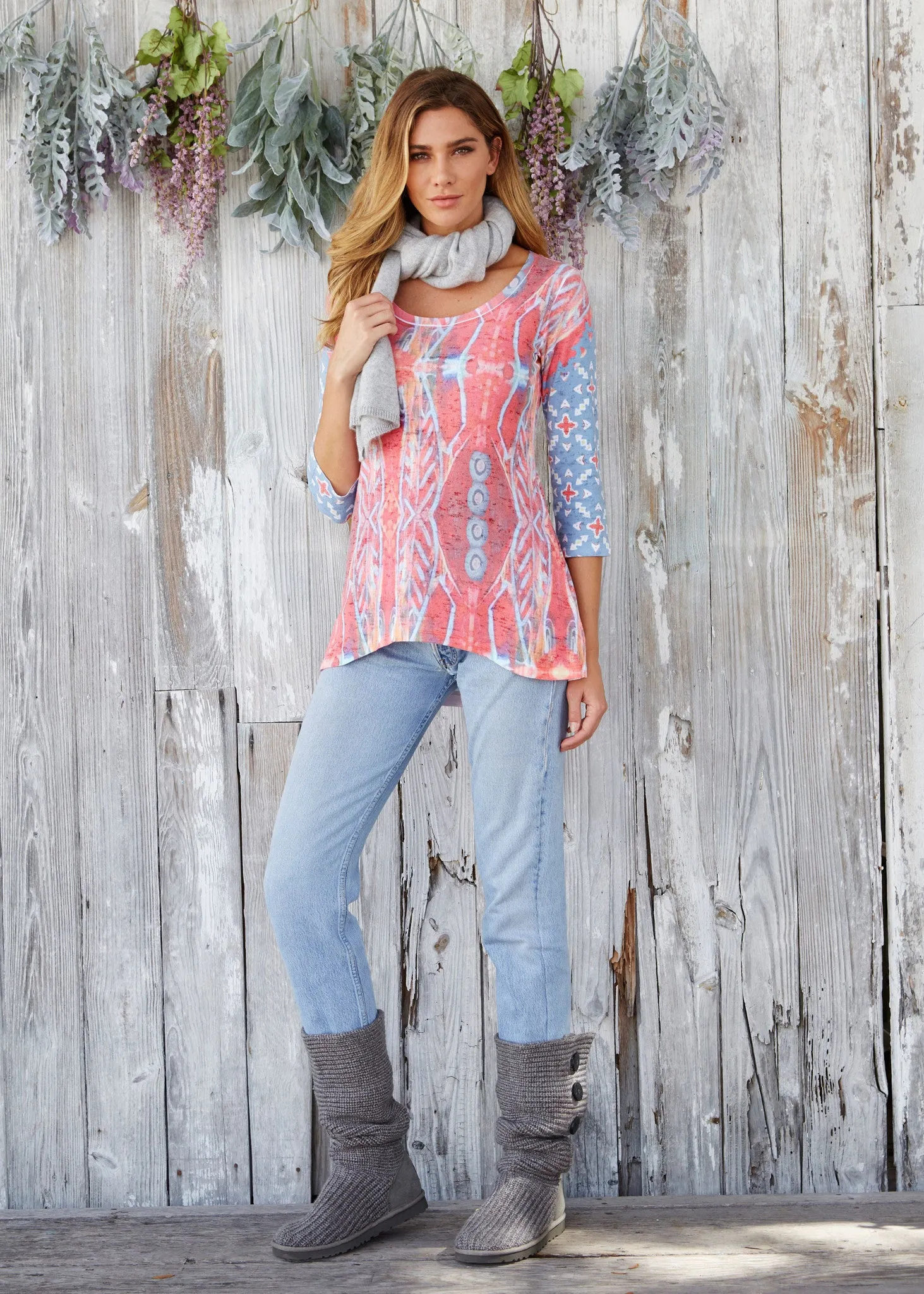 Sedona Sunset (2816) ~ Katherine Hi-Lo Thermal Tunic
