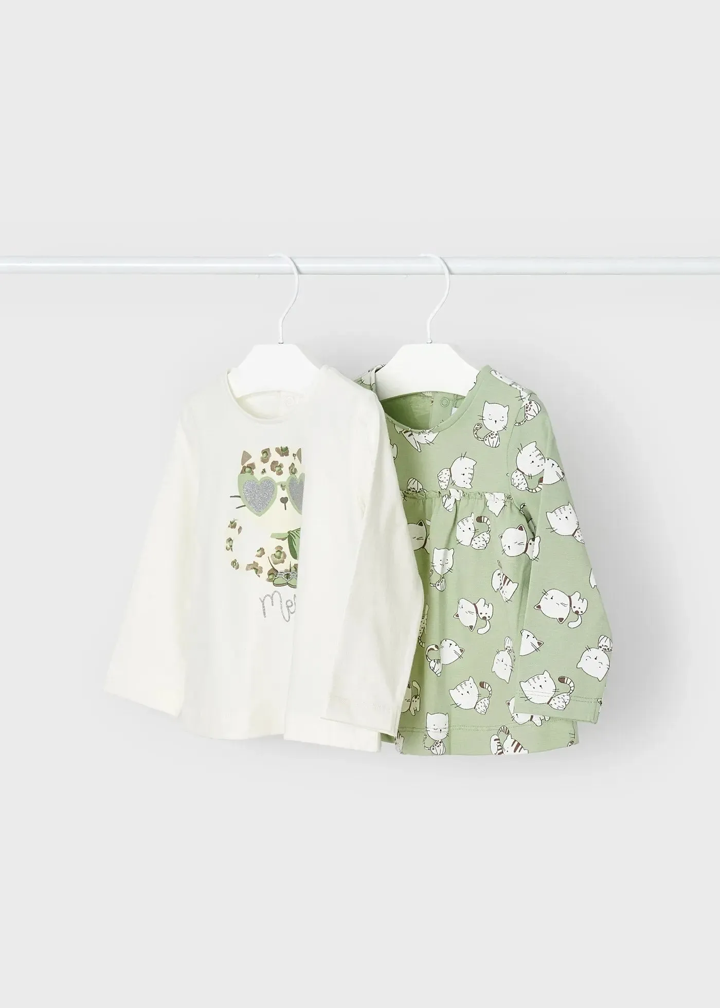 Set of 2 Long Sleeve T-shirts Baby | Mayoral
