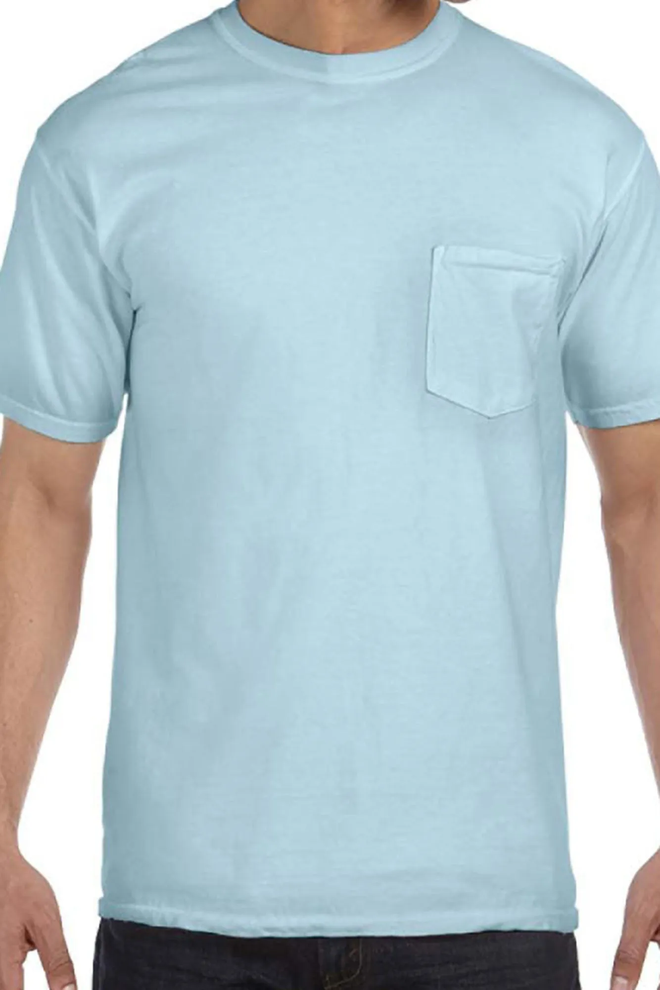 Shades of Blue Comfort Colors Adult Ring-Spun Cotton Pocket Tee *Personalize It
