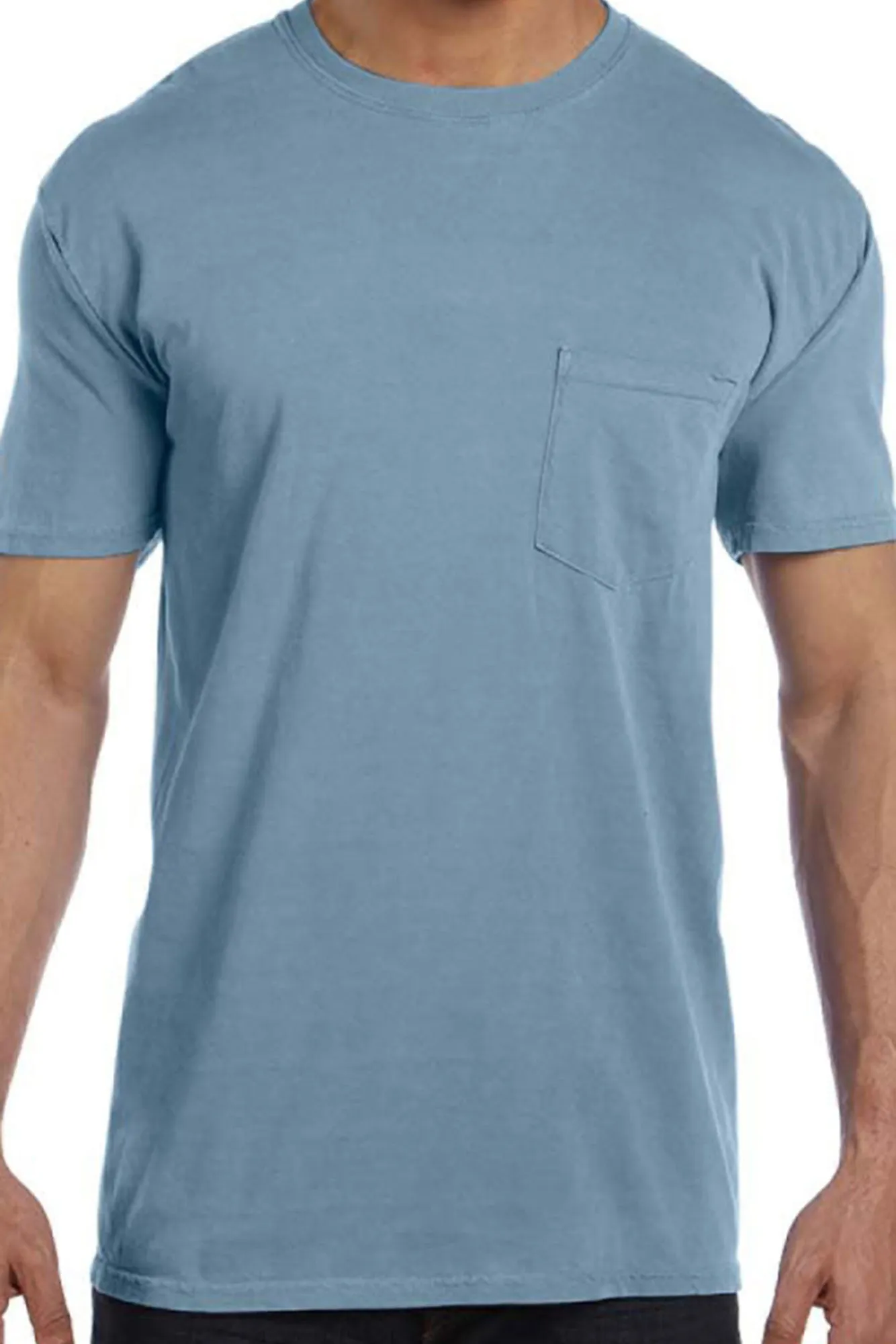 Shades of Blue Comfort Colors Adult Ring-Spun Cotton Pocket Tee *Personalize It