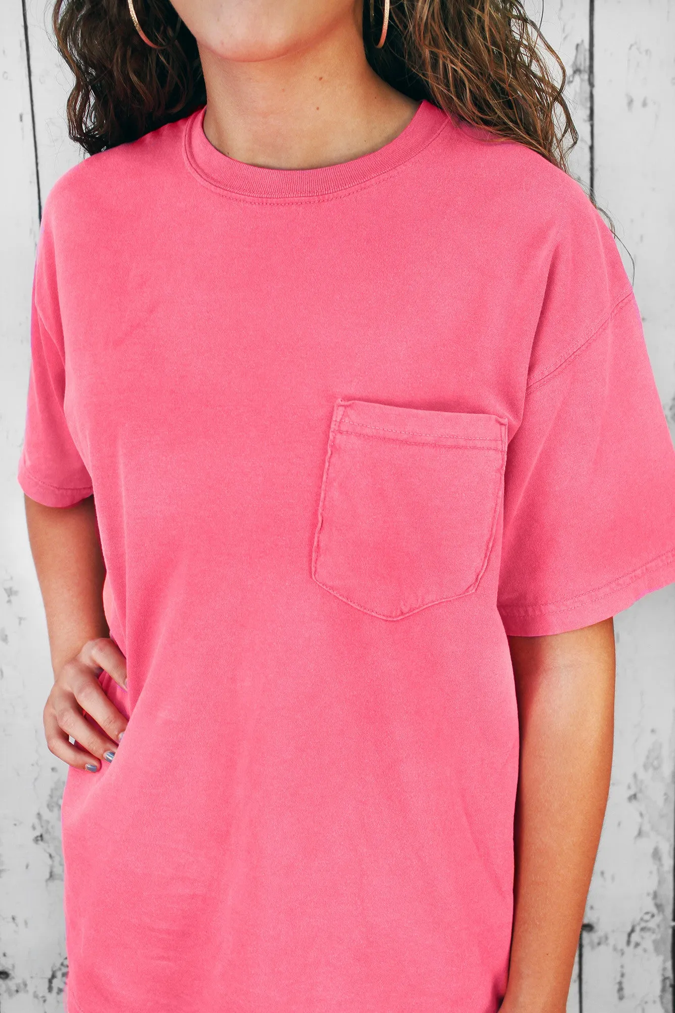 Shades of Pink/Purple Comfort Colors Adult Ring-Spun Cotton Pocket Tee *Personalize It