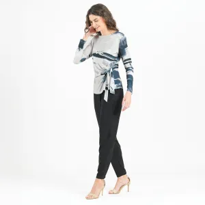 Side Tie Waist Top - Misty Petals - Final Sale!