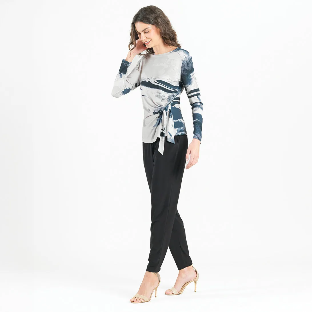 Side Tie Waist Top - Misty Petals - Final Sale!