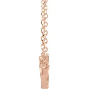Sideways Cross & Heart 18" Necklace R42409