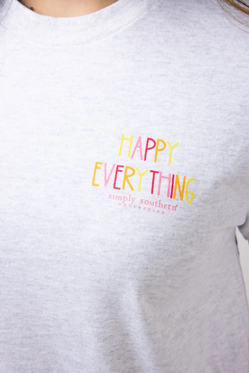 Simply Southern Happy Everything T-Shirt for Women in Ash Gray | SS-HAPPY-ASHGRY