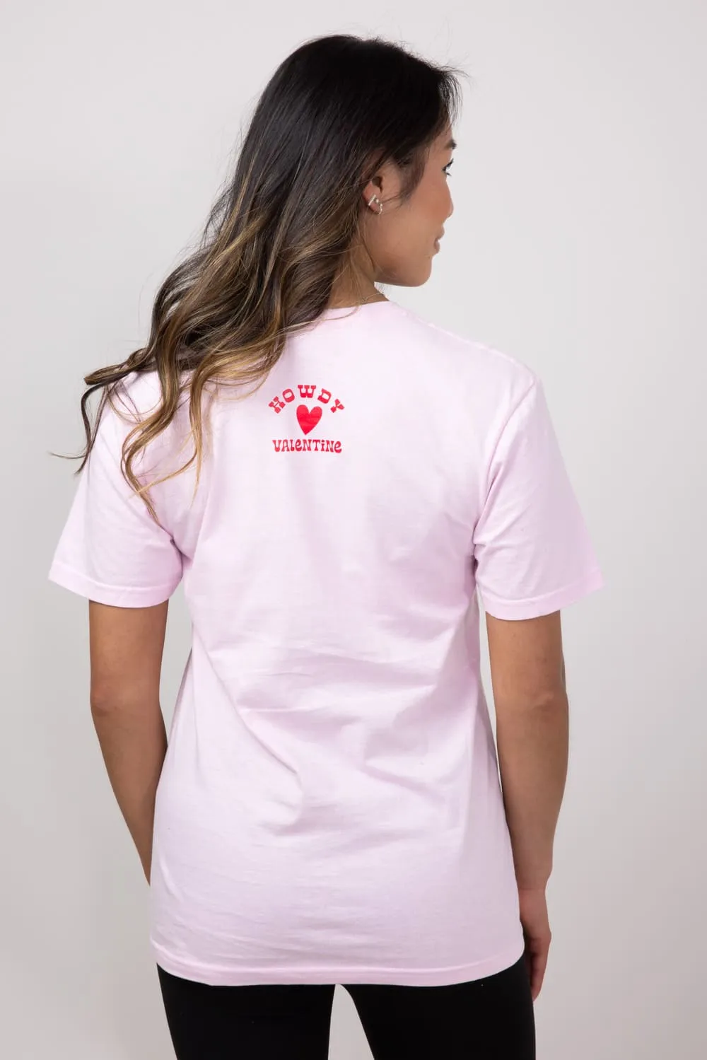 Simply Southern Howdy Valentine T-Shirt for Women in Light Pink | SS-HOWDY-LTPINK