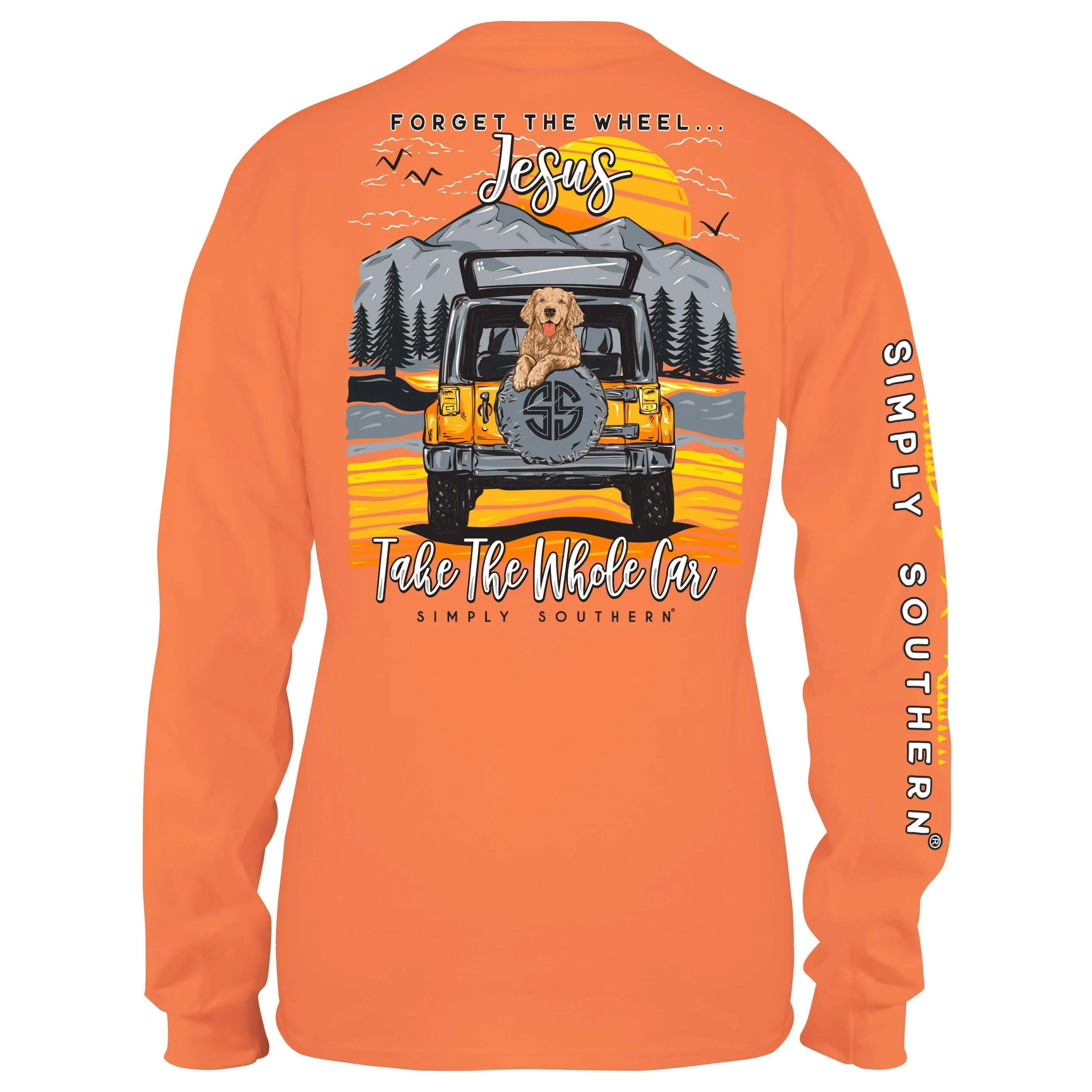 Simply Southern Long Sleeve Forget the Wheel Jesus take the whole car Youth T-Shirt