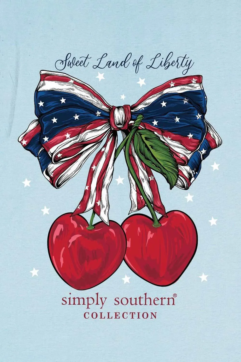 Simply Southern Plus Size Land Of Liberty T-Shirt for Women in Ice | EXT-SS-SWEET-ICE