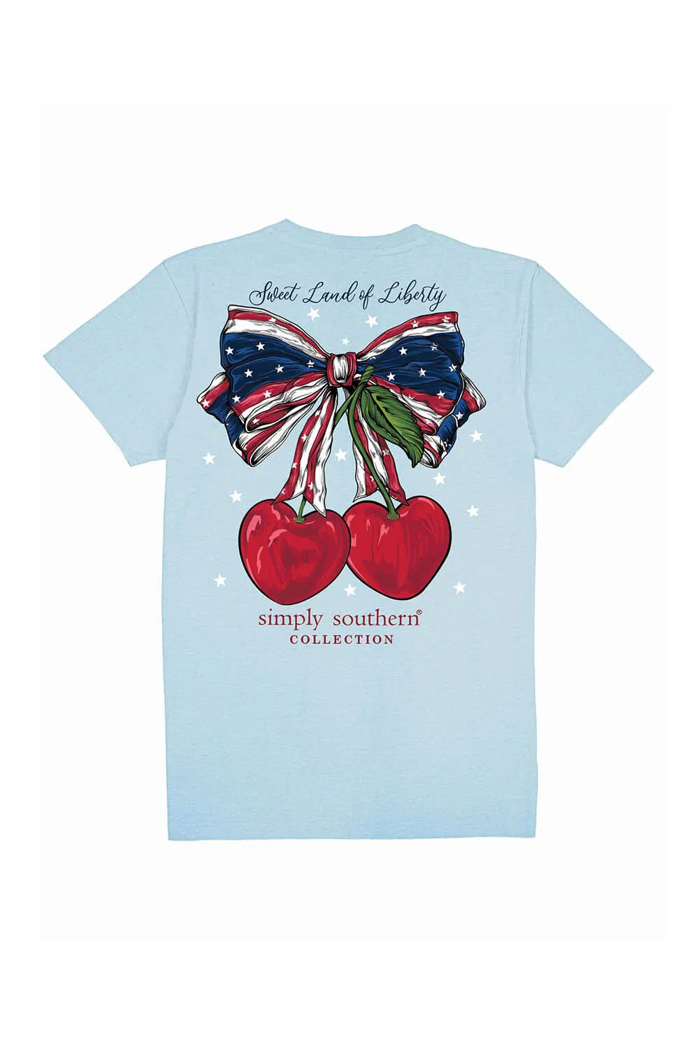 Simply Southern Plus Size Land Of Liberty T-Shirt for Women in Ice | EXT-SS-SWEET-ICE