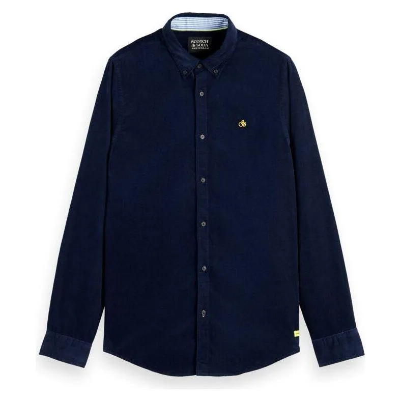 Slim-Fit Fine Corduroy Shirt - Night