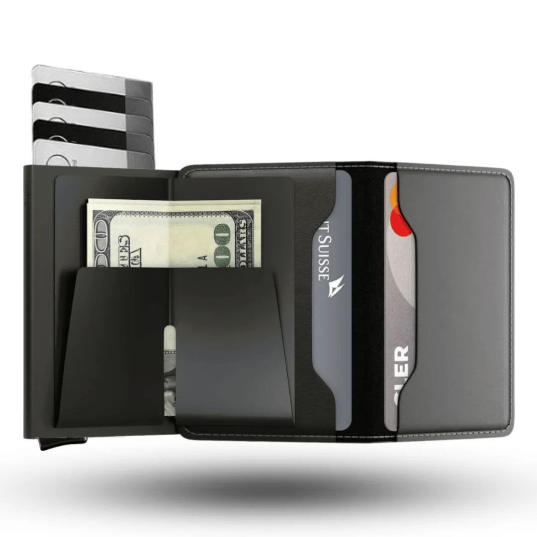 Slim RFID-Blocking Leather Wallet – Compact, Stylish, and Secure for Cards & Cash